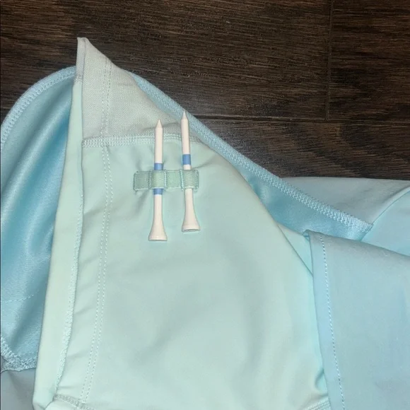 Elegant Blue and White Scalloped Mini Skirt - Picture 9 of 10